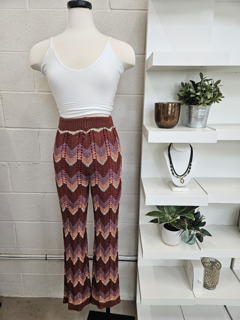 Zig Zag Sweater Flare Pant